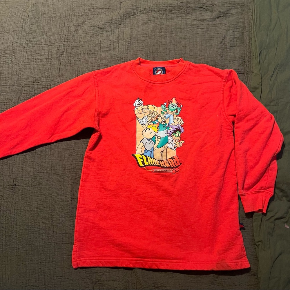 Medium boys red JNCO FLAMEHEAD sweater